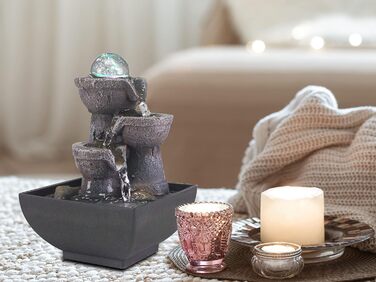 BEPER P201UTP200: Кімнатний фонтан-водоспад з підсвічуванням, Zen, чорний, невеликий