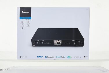 Цифрове радіо Hama DAB HiFi FM-тюнер Bluetooth WLAN Spotify Domopolis Music USB AUX будильник чорний