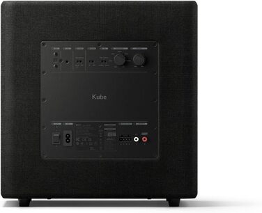 Сабвуфер KEF чорний 300 Вт RMS клас D 20-сантиметровий бас-гітарист Розширення iBX для басів Куб 10 МЕ