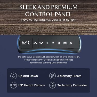 Стол робочий регульований по висоті FLEXISPOT E6, електричний, чорний, 160 кг, USB, пам'ять, LED-дисплей