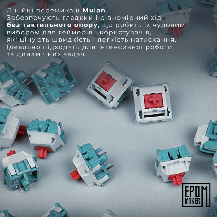 Клавіатура механічна бездротова EPOMAKER EP64 Mulan Black (EP64-B-M)