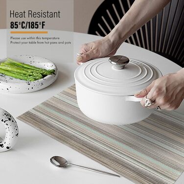 Підставки під тарілки Winknowl: набір з 4 шт, ПВХ, бензинового кольору, для обіднього столу, миються, довговічні