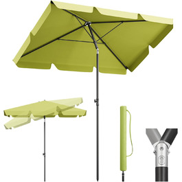 Балконна парасолька Sekey 2-в-1 200x125см UPF50 GRS (Apple Green) з чохлом
