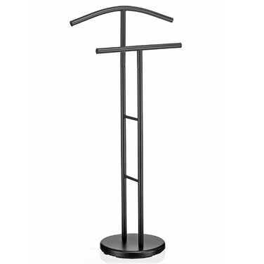 Стійка для одягу IDIMEX LAURENZ - чорна металева з вішалкою для штанів