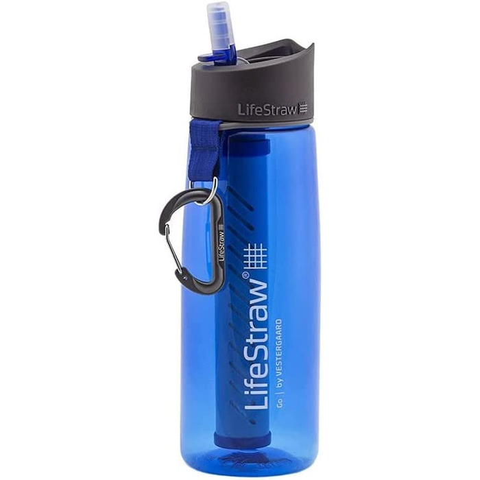 Багаторазова пляшка для води LifeStraw Go 2 Це вбудований (2-ступінчастий) зелений фільтр, зелений, 2-ступінчаста багаторазова пляшка для води LifeStraw Go Це вбудований фільтр (2-ступінчастий) зелений