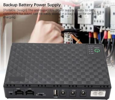 Портативний Mini UPS - Джерело живлення для роутера/модема/камери з батареєю, безперебійне живлення (EU-штекер 85-265V)