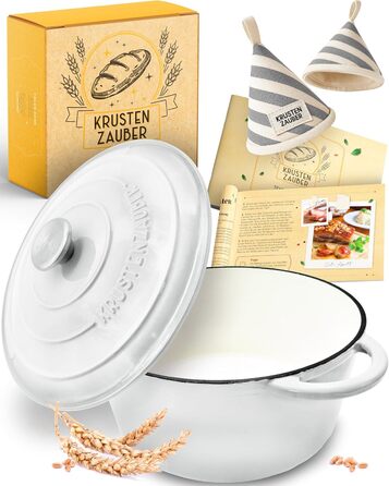 Форма для випікання хліба з чавуну з кришкою Krustenzauber, 28 см, 4.7л, емальована