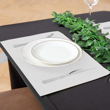 Тканинні серветки на стіл Rinpon, 8 шт., льон, для кухні, машинного прання, термостійкі, без складок, товстий поліестер, білі