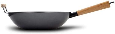 Вок-сковорода NAVA / діаметр 32 см / вок в кантонському стилі зі сталі високої форми