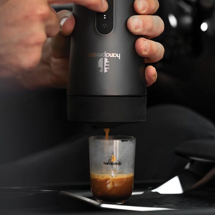 Handpresso Auto Set: портативна кавомашина для автомобіля, вана та кемпінгу | Espresso & Lungo | USB-C | для капсул