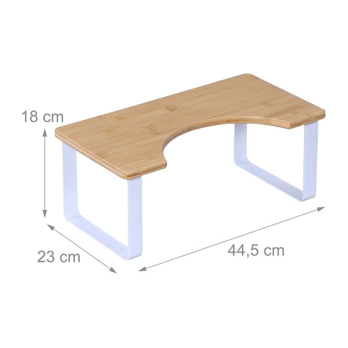 Підставка для ніг під час сидіння на унітазі Relaxdays, бамбук та метал