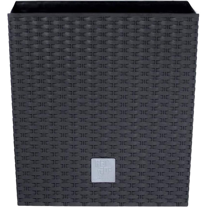 Квадратний горщик для квітів Prosperplast Rato, антрацит, 64 л, 39x39x40,5 см