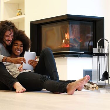 Набір для каміна Relaxdays, нержавіюча сталь, сучасний дизайн, 5 предметів