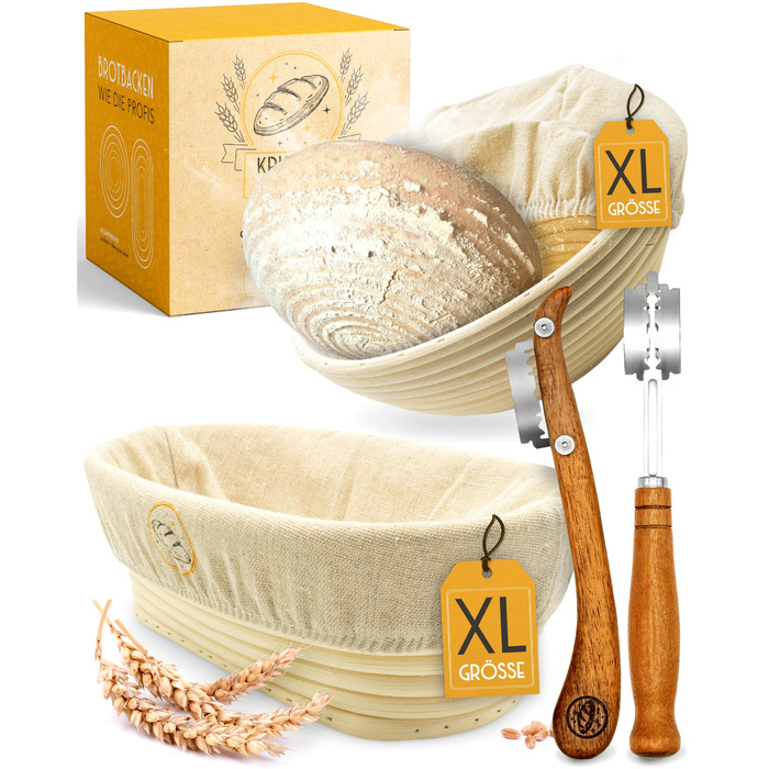 Набір для заквашування хліба Krustenzauber: 2 гнізда для бродіння, 600 мл закваски, аксесуари для випічки