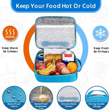 Термальний контейнер для їжі, дитячий контейнер для підігріву, ізольований контейнер з нержавіючої сталі, термос для ланчу, контейнер для їжі, дитяча каша, коробка для підігріву, суп, гарячий і холодний, для навчання, офісу (синій, 240 мл) (a-Blue(вантажі