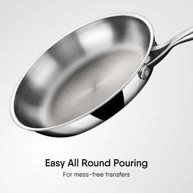 Нержавіюча сковорода Triply Stahl з кришкою, 24 см, 1.8 л (на 6 осіб)