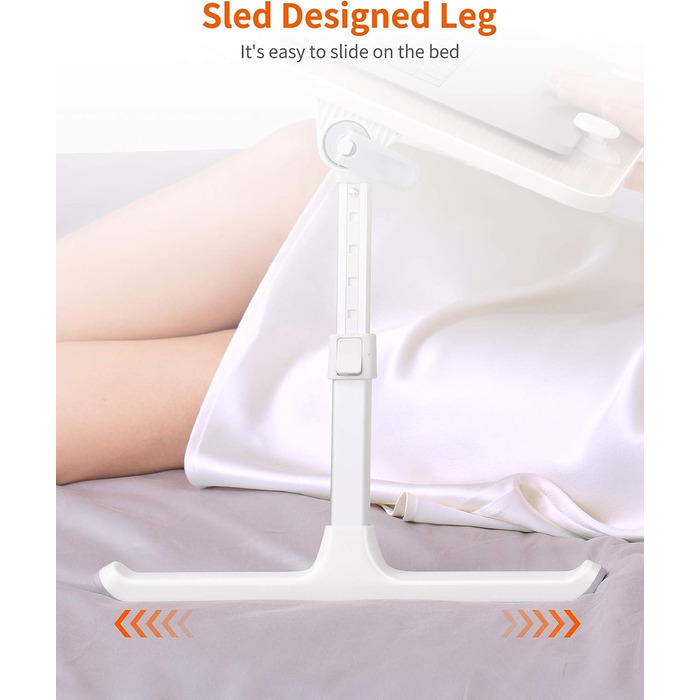 Підставка для ноутбука SAIJI: складаний столик для ліжка/дивану, 5 рівнів, 4 кути, до 17