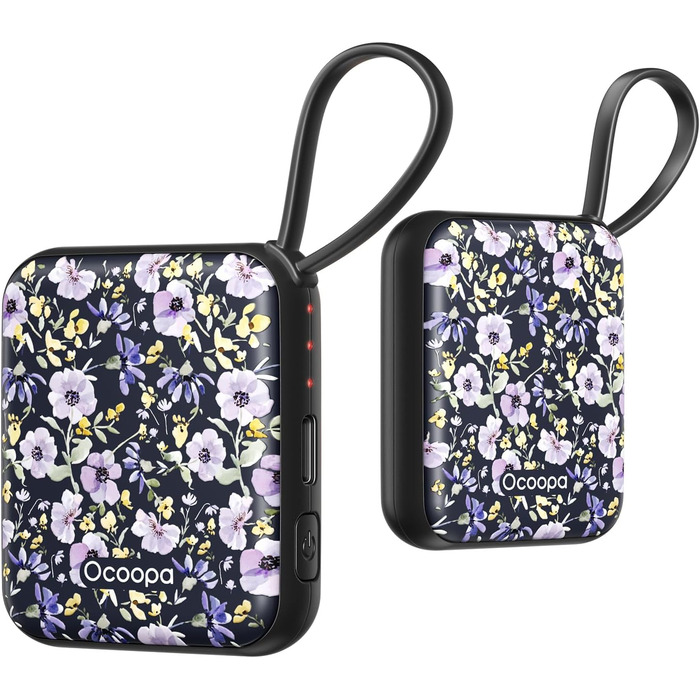 Електричні грілки для рук OCOOPA 2 шт., багаторазові, 4000mAh, USB, 3 режими нагріву, до 52°C, подарунок на Новий рік, для зими, катання на лижах, подорожей та активного відпочинку, UT5 Nano Wiesengeflüster (Ocoopa x Künstleredition) (Ocoopa x Künstleredi