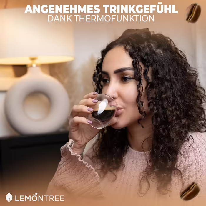 Набір подвійних склянок Lemontree 80 мл (4 шт) – термостійкі чашки для еспресо, чаю та кави