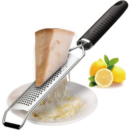 Терка для сиру Терка для лимона Терка для цедри Дрібна терка для пармезану Ручна терка - можна мити в посудомийній машині, вкл. захисний чохол, для твердого сиру, цитрусових (60 символів)