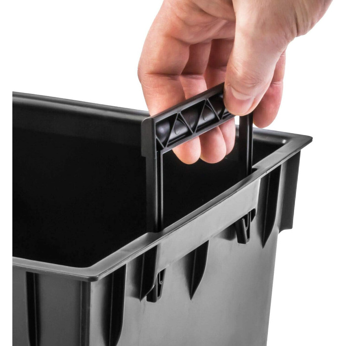 Пластиковий горщик для рослин 32 літри, 32 x 32 x 32,5 см, колір антрацит