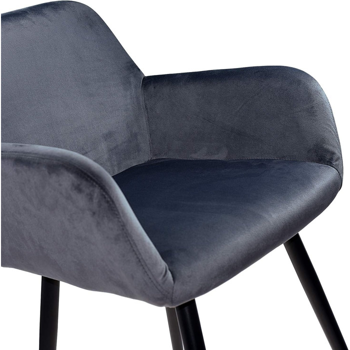 Крісло для гостей CIRA Aktion, сіре, з м'якою оббивкою, для вітальні та їдальні