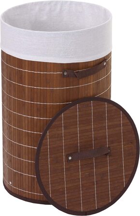 Кошик для білизни Mendler HWC-C21, ящик для прання білизни, кошик для білизни, кошик для білизни, бамбук близько 59x35 см, 50 л- (коричневий)