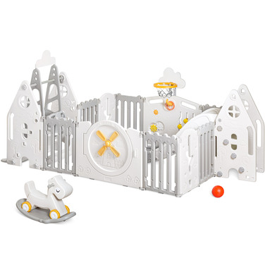 Манеж для дітей Mealux Forto Grey (арт. KD-C051 Grey / White)