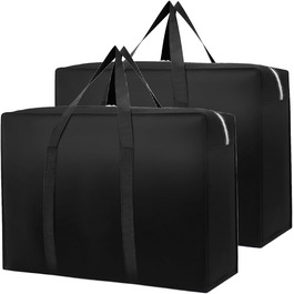 Сумка для зберігання Sporgo 2 шт. 110 л Велика сумка з ручкою та блискавкою для ковдр, ковдр, одягу та подушок.
