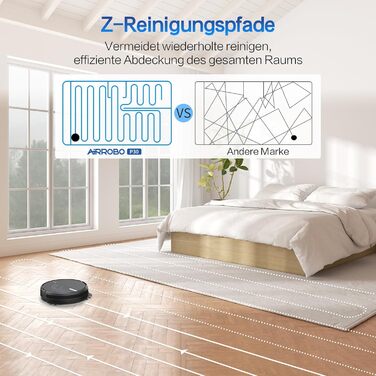 Робот-пилосос AIRROBO P30 з функцією миття підлоги, 3000Pa, 3-в-1, для тварин, килимів, твердих підлог, з пультом керування, 120 хв роботи, чорно-синій