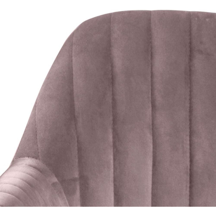 AC Design Furniture Стілець для їдальні Wendy, рожевий/чорний, велюр/метал, 57x61x83 см