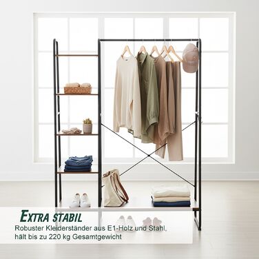 Підставка для одягу Relaxdays з полицею для взуття