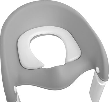 Унітаз дитячий зі сходинкою Mobiclinic Lala сіро-білий, для дітей 1-8 років, європейська якість