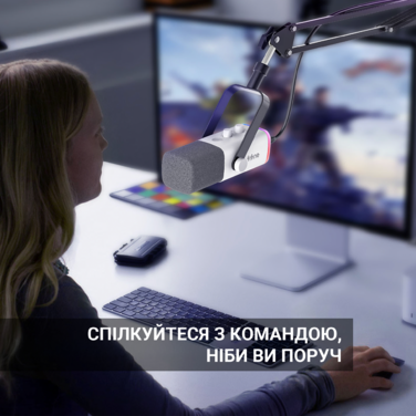 Мікрофон динамічний Fifine AM8TW USB/XLR White