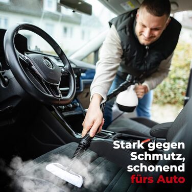 Портативний пароочисник Neighbour's Friend® Нова модель – Потужний ручний пароочисник, 3,5 Bar, кабель 4м, бак 350мл. Підходить для автомобіля, майстерні, дому та миття вікон. (Пароочисник - Білий - Набір 2 шт.)