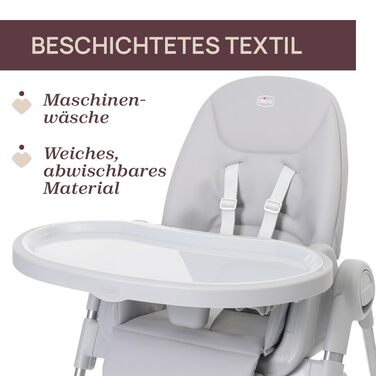 Дитячий стільчик Chicco Polly Armonia 3в1, сірий, до 40 кг, 9 рівнів висоти, регульована підніжка