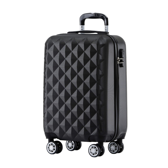 Чохол-валіза Beibye Zwillingsrollen 2066: ABS-пластик, коліщата-близнята, кодовий замок, подвійний замок-блискавка, стильна внутрішня обробка, чорний, M