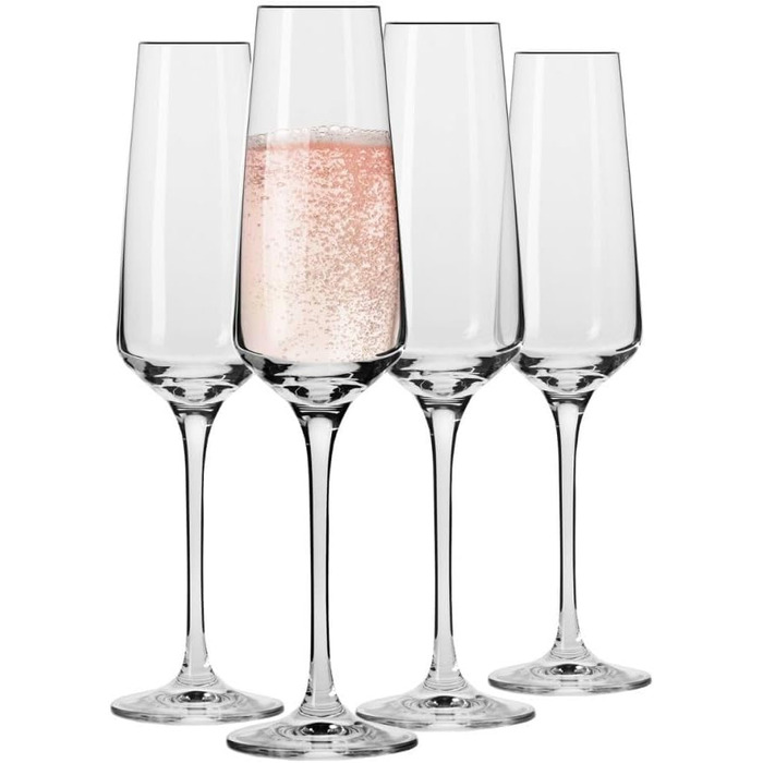 Кроснo Champagnerflötengläser: 4 кришталеві келихи для шампанського, 180 мл, колекція Avantgarde, для шампанського, просекко, сект, миється в посудомийній машині