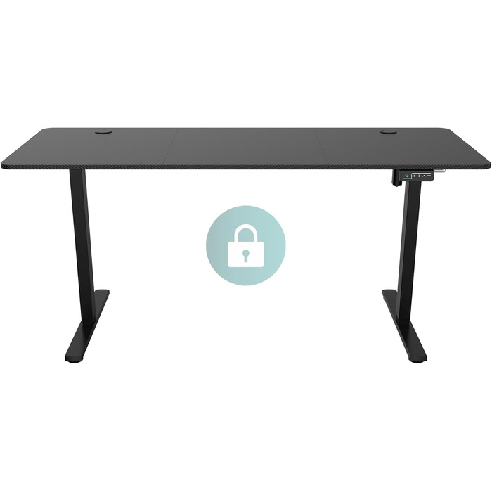 Регульований за висотою стіл Mars Gaming MGD-ERGOPRO, 110x60 см, білий. Ергономічний стіл з карбоновою поверхнею, металевою конструкцією, тримачем для навушників та кабельною організацією.