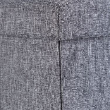 Relaxdays Складний табурет з місцем для зберігання, льон