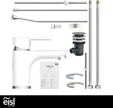 Змішувач для ванни DIZIANI DIZIANI, однорегуляторний, перемикач душ/ванна, хром/білий