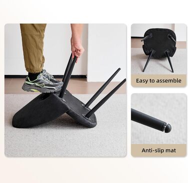 Набір стільців для їдальні/кухні, 8 шт., чорного кольору, з м'яким сидінням та спинкою з поролону. Підходить для їдальні, вітальні, кухні, спальні.