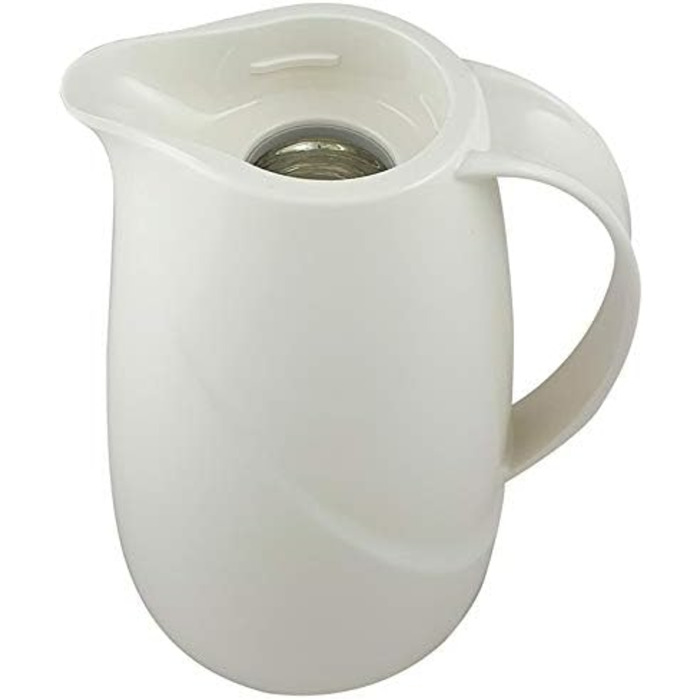 Термос Helios Wave, 1,5 л, пластик, білий, з кришкою-гвинтом, придатний для миття в посудомийній машині