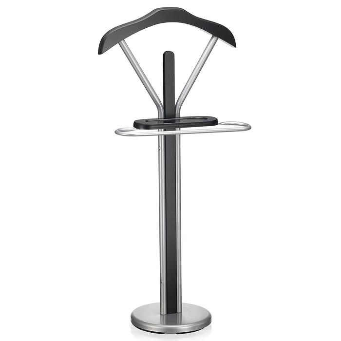 Стійка для одягу IDIMEX Fabio з вішалкою та полицею, чорна - безшумний дворецький, бутлер для одягу