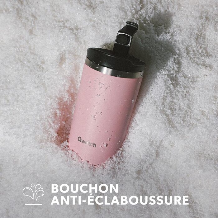 Термокружка QWETCH 240 мл з нержавіючої сталі - для кави та чаю, зберігає тепло 6 годин, холод 12 годин, без BPA, з витоком, багаторазова термокружка для подорожей