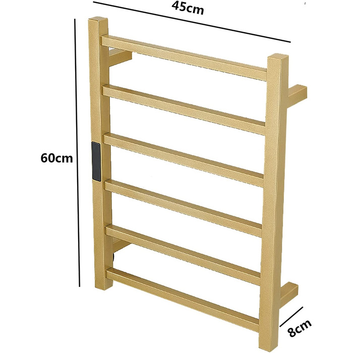 Електричний підігрівач для рушників, 60x45 см, з таймером, з нержавіючої сталі 304, Hardwired