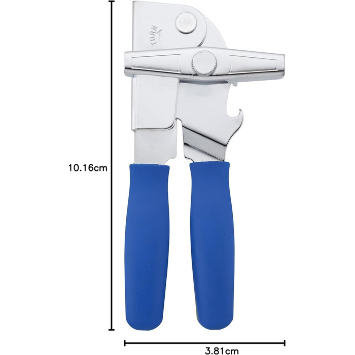 Swing-A-Way Портативний відкривач консервних банок з ергономічною ручкою та відкривачем для пляшок (блакитний)