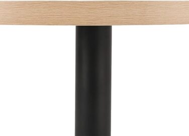 Кухонний стіл Mingone 80x80 см з дерев'яною стільницею та металевими ніжками - для кухні, вітальні, балкону, їдальні