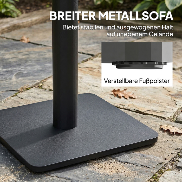 Садовий столик 70x70 см, стійкий до погодних умов, з імітацією дерева, широка основа, квадратний, з натурального дерева