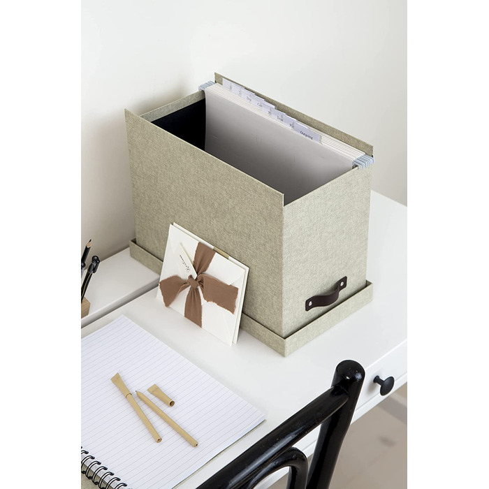 Йохан підвісна коробка для зберігання з кришкою-стильна архівна коробка, в яку входять 8 степлерів-підвісна коробка для зберігання папок з ДВП і паперу- (бежевий)